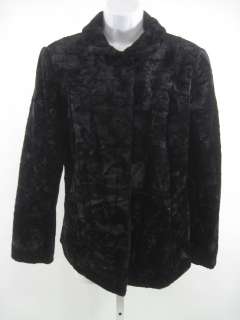 ALPINE STUDIO Black Faux Fur Coat Jacket Size M  