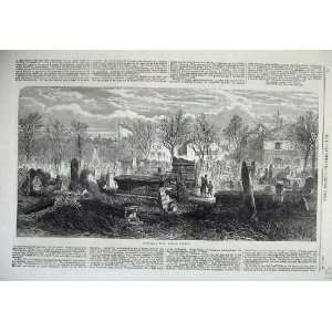    1866 Fine Art Bunhill Fields Burial Ground Cemetery