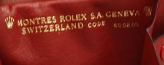 RARE ROLEX Watch Mens Red Leather WALLET Unused VTG 60.02.03 AUTHENTIC 