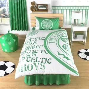  Zap Celtic Bhoys Football Club Printed Duvet Set, White 