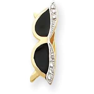  Enamel Sunglasses Charm, 14K Yellow Gold Jewelry