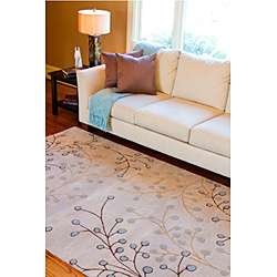 Hand tufted Whimsy Ivory Wool Rug (5 x 8)  
