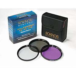 Rokinon 77 mm 3 piece UV/ PL/ FLD Camera Lens Filter Kit   
