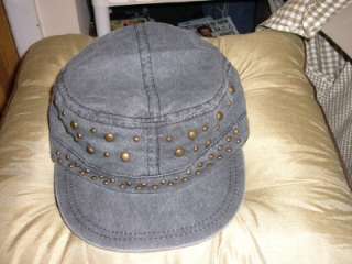 UNISEX Gray Cadet Cap Hat One size fits all NWT  