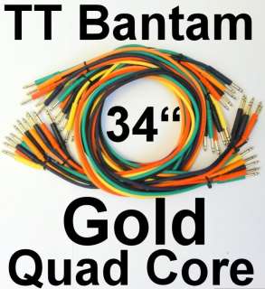 24 Pack   TT Bantam 34 Gold Quad Patch Cables Brand New Cords Snake 