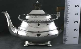 1888 Antique English Victorian Sterling Silver Teapot  