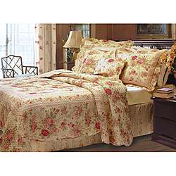 Antique Rose Bedspread Set  