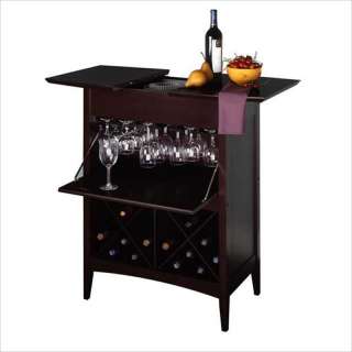 winsome wine butler with glass rack in dark espresso 5472 the elegant 