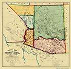 ARIZONA TERRITORY (AZ) BY RICHARD GIRD MAP 1865 MOTP