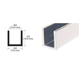   Shower Door Aluminum Deep U Channel for 3/8 Thick Glass   98 in long