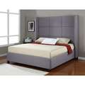 Castela Soft White Faux Leather King Sleigh Bed  