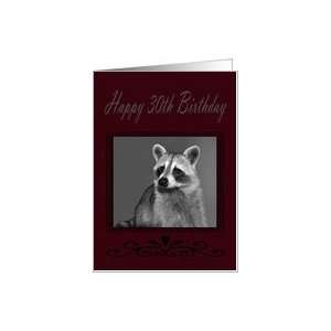  30th Birthday, Raccoon Portrait Card Toys & Games