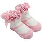 US 3 Pairs New Infant Baby Girls Bow Flower Cute Dance Shoes Socks 
