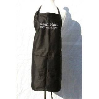 Black Real Men Dont Use Recipies Embroidered Apron