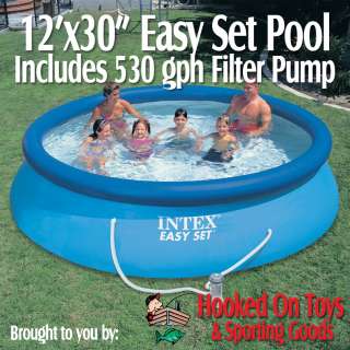 Intex 12 ft x 30 in Easy Set Above Ground Swimming Pool w/ Filter Pump 