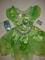  Fairies Tinkerbell Costume Dress W/Tights  