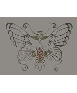Handwrought Metal Butterfly Wall Design  