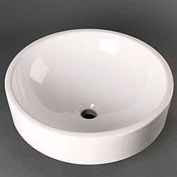   White Vitreous Porcelain Ceramic Bathroom Vessel Sink  