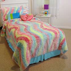 Claires Wave Fuzzy 4 piece Comforter Set  
