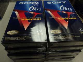NEW 10X SONY T 120VF 6 HOUR BLANK VHS TAPES T 120  