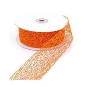  Ribbon mesh net cut edge 1.5 x20yds orange Arts, Crafts 