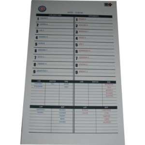  Astros at Cubs 7 20 2010 Replica Lineup Card MLB Auth 