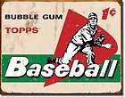 vintage look TOPPS BUBBLEGUM baseball RUSTY TIN SIGN 1958 pitcher