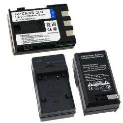piece Battery and Charger Set for Canon Elura 40/ 45/ 50/ 60/ 65/ 70 