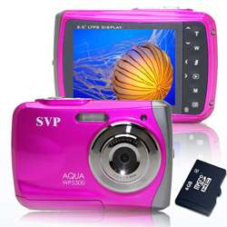SVP WP5300 Waterproof Pink 12 MP Digital Video Camera with 4GB Card