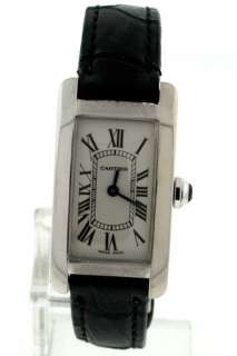 Cartier Tank American 18k White Gold Ladies Watch  