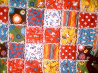 Rag quilt blanket Baby toddler Dr. Seuss The cat in the Hat  