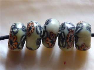 Colorful Polymer Clay 5pcs Beads Fit Bracelets A 032  