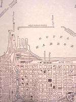 CHICAGO 1880S STREET & RAILROAD MAP ~NO CUBS WHITE SOX BEAUTIFUL 