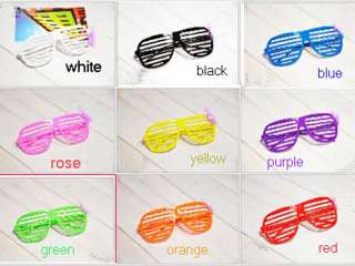 Colorful Fashion New Shutter Shades Summer Sun Glasses Novelty Fun ON 