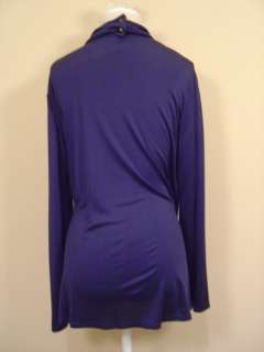 Waverly Navy Blue Silk Wrap Collar Cardigan NWT $202  