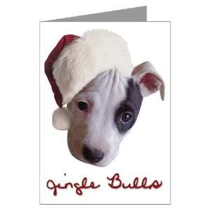  Jingle Bulls Pit bull Greeting Cards Pk of 10 by  