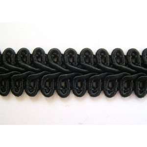  Bulk Spool 109 Yds Black Gimp Braid Trim .5 Inch Rayon 