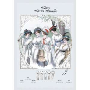Album Blouses Nouvelles Five Ladies in White 20x30 poster  