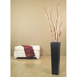 Black 25 inch Floor Vase and Palm Twist Arrangement  