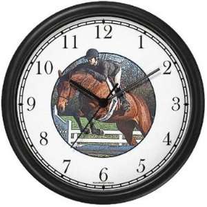  Jumping Horse and Rider #2 (JP6) Wall Clock by WatchBuddy 