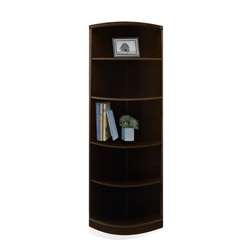 Mayline Sorrento 5 shelf Quarter round Bookcase  