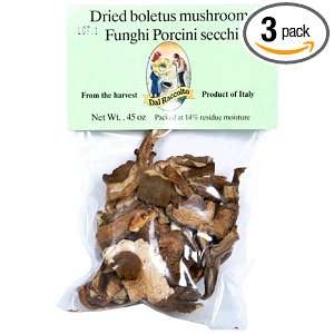 Dal Raccolto Dried Porcini Mushrooms, 0.45 Ounce Bags (Pack of 3 
