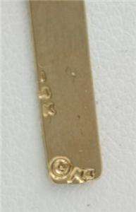 14KT Gold Estate Jewelry 18 Engraved Cross Pendant  
