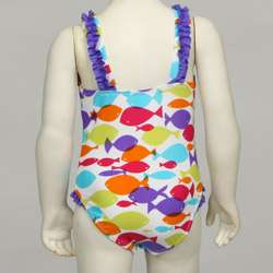 Carters Toddler Girls Fish Pattern Swimsuit  