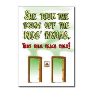   Doors Off Kids Rooms Funny Happy Birthday Greeting Card Office