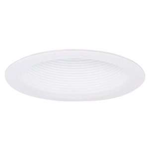   White 6 One Piece Shallow Airtight White Baffle with Torsion Springs