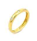   Stackable Rings 3 Diamonds Each Size 7 Yellow Gold Eternity Band