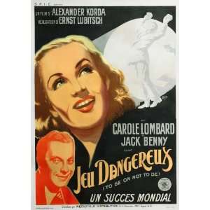   Not To Be Poster French 27x40 Carole Lombard Jack Benny Robert Stack