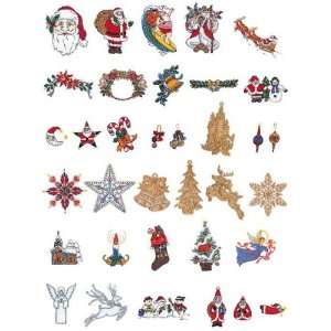  Christmas Embroidery Designs on a Brother Embroidery Card 