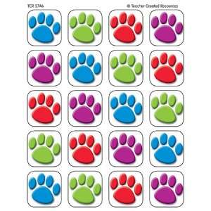  20 Pack TEACHER CREATED RESOURCES COLORFUL PAW PRINTS 120 